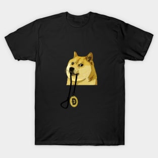 The Doge is Ready to Run - Dogecoin Logo T-Shirt